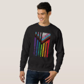LGTBIAQ+ Pride US Flag Pride Maand Trui (Voorkant volledig)