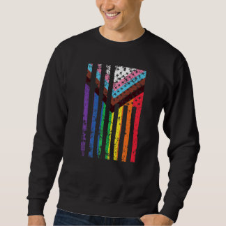 LGTBIAQ+ Pride US Flag Pride Maand Trui
