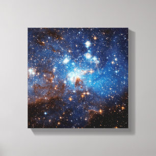 LH 95 Stervormingsgebied - Hubble-ruimtest foto Canvas Afdruk