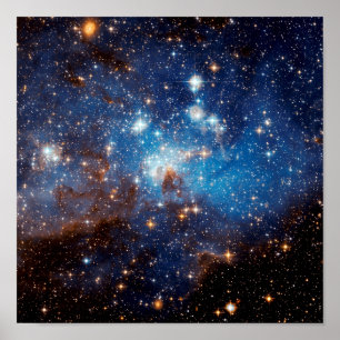 LH 95 Stervormingsgebied - Hubble-ruimtest foto Poster