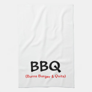 L'hamburger de brûlures et stoppe la serviette de