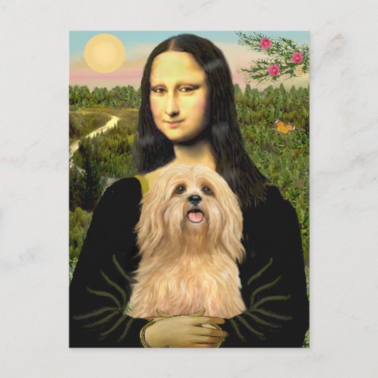 Lhasa Apso 9 - Mona Lisa Briefkaart (Voorkant)