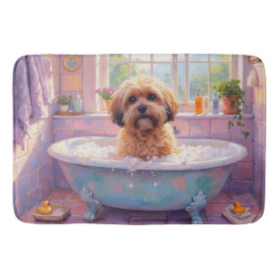 Lhasa Apso badtijd elegante badkamerdecoratie Badmat