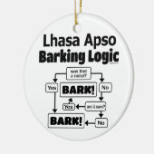 Lhasa Apso Barking Logic Keramisch Ornament (Links)