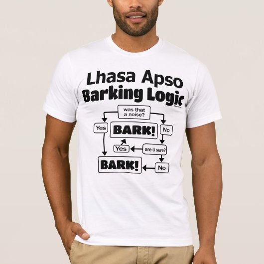 Lhasa Apso Barking Logic T-shirt (Voorkant)