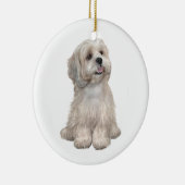 Lhasa Apso (C) - Licht goud Keramisch Ornament (Rechts)