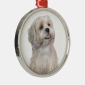Lhasa Apso (C) - Licht goud Metalen Ornament (Rechts)