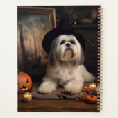 Lhasa Apso Citrouilles Halloween Épouvantable (Dos)