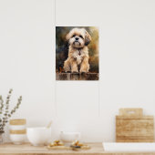 Lhasa Apso Dog Art Print Poster (Keuken)