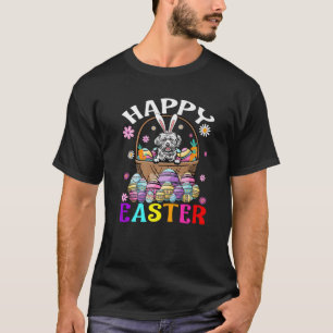 Lhasa Apso Dog Happy Paaster Bunny Eggs Easter T-shirt