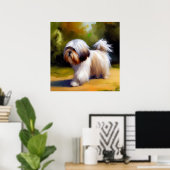 Lhasa Apso Dog Poster (Thuiskantoor)