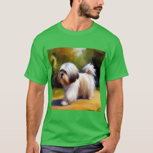 Lhasa Apso Dog T-shirt (Voorkant)