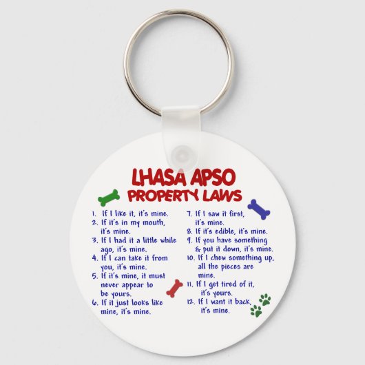 LHASA APSO-eigendomswetten 2 Sleutelhanger (Voorkant)