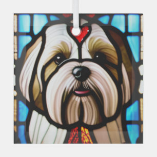 Lhasa Apso "Glas in lood" Glas Ornament