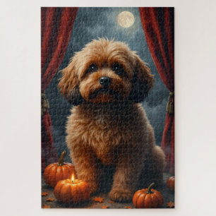 Lhasa Apso Gotische Halloween Portret Kunst Legpuzzel