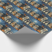 Lhasa Apso Halloween Spooky Cadeaupapier (Hoek)