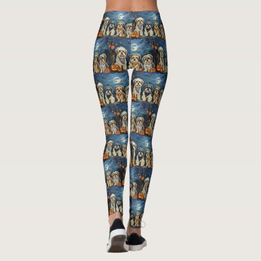 Lhasa Apso Halloween Spooky Leggings (Achterkant)