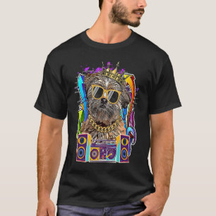 Lhasa Apso Hip Hop 90s Rap Muziek T-shirt