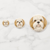 Lhasa Apso-hond 3D-geïnspireerd Confetti (Voorkanten)