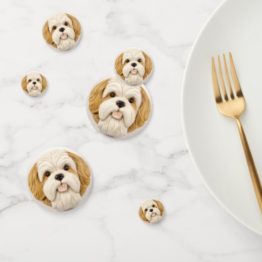 Lhasa Apso-hond 3D-geïnspireerd Confetti (Groep)