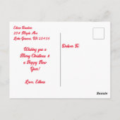 Lhasa Apso Hond in Santa Hat Kerstmis Briefkaart (Achterkant)