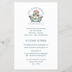 Lhasa Apso-hond verzorgingsfolder - Wit Flyer