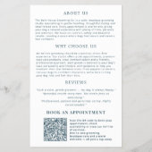 Lhasa Apso-hond verzorgingsfolder - Wit Flyer (Achterkant)