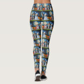 Lhasa Apso Honden Pompoen Halloween Grappig Leggings (Achterkant)