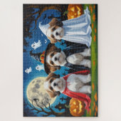 Lhasa Apso Honden Pompoen Halloween Grappig Legpuzzel (Verticaal)
