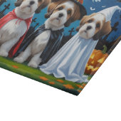Lhasa Apso Honden Pompoen Halloween Grappig Snijplank (Hoek)