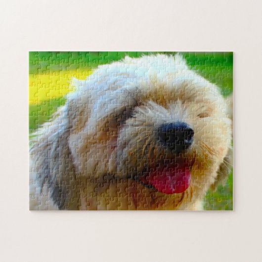 Lhasa Apso Hondenras. Legpuzzel (Horizontaal)