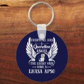 Lhasa Apso-hondenvoogd Sleutelhanger (Voorkant)