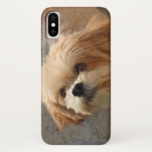 Lhasa Apso in een tuin Case-Mate iPhone Case (Achterkant)