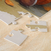 Lhasa Apso in het najaar verlaat Thanksgiving kuns Legpuzzel (Zijkant)