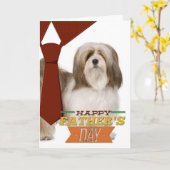 Lhasa Apso Kaart (Gele Bloem)