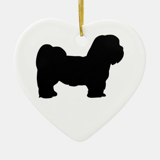 Lhasa Apso Keramisch Ornament (Voorkant)