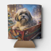 Lhasa Apso Kerst Feestseizoen Blikjeskoeler (Achterkant)
