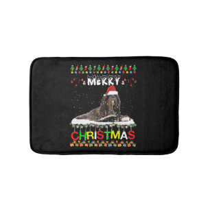 Lhasa Apso - kerstboom lichte Pajama-kersthond Badmat