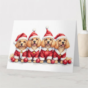 Lhasa Apso Kerstjurk Sinterklaas Hoed Kaart