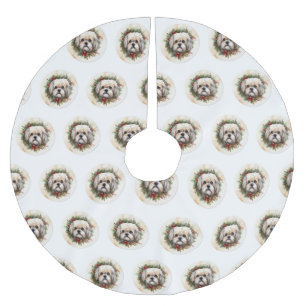 Lhasa Apso Kerstkrans feestelijke pup Kerstboom Rok
