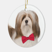 Lhasa Apso kerstversiering Keramisch Ornament (Links)