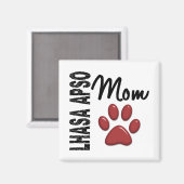 Lhasa Apso mam 2 Magneet (Voorkant / Achterkant)