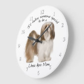 Lhasa Apso Mam Clock Grote Klok (Hoek)