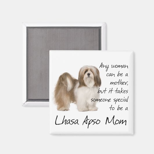 Lhasa Apso mam magneet (Voorkant / Achterkant)