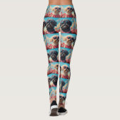 Lhasa Apso met hart Rozen Valentijnsdag Leggings (Achterkant)