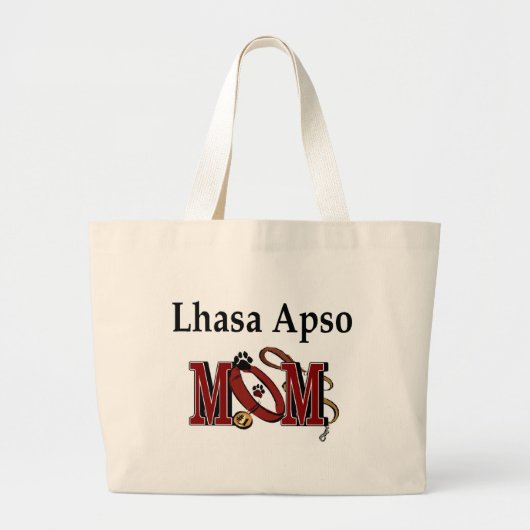 Lhasa Apso moeder Canvas tas (Voorkant)