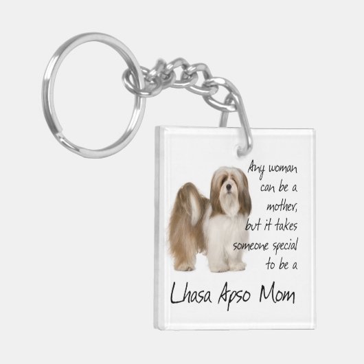 Lhasa Apso Mom Sleutelhanger (Voorkant Links)