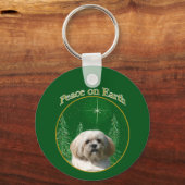 Lhasa Apso Peace Sleutelhanger (Voorkant)
