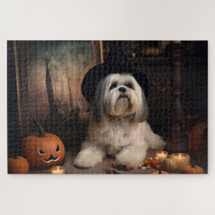 Lhasa Apso Pompoenen Halloween Griezelen Legpuzzel