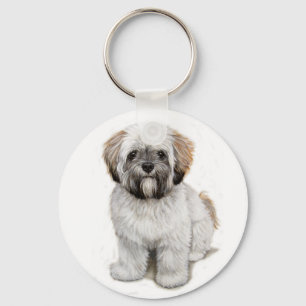 Lhasa apso Puppy keyring Sleutelhanger
